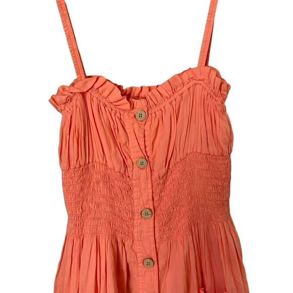 Gramicci woman’s sleeveless rauched button down dress w/ pockets size small - Picture 3 of 8